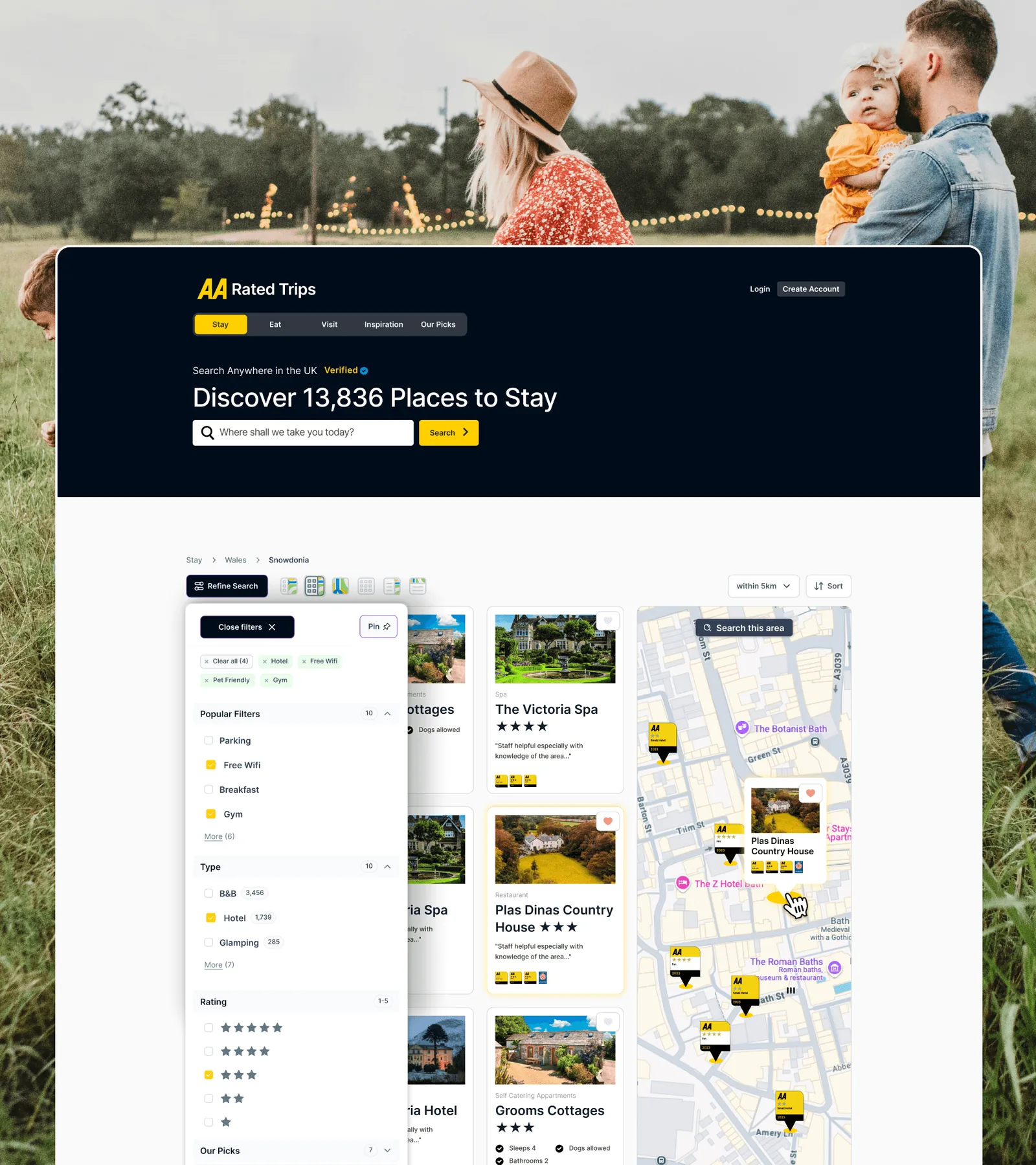 Rated Trips · The AA
